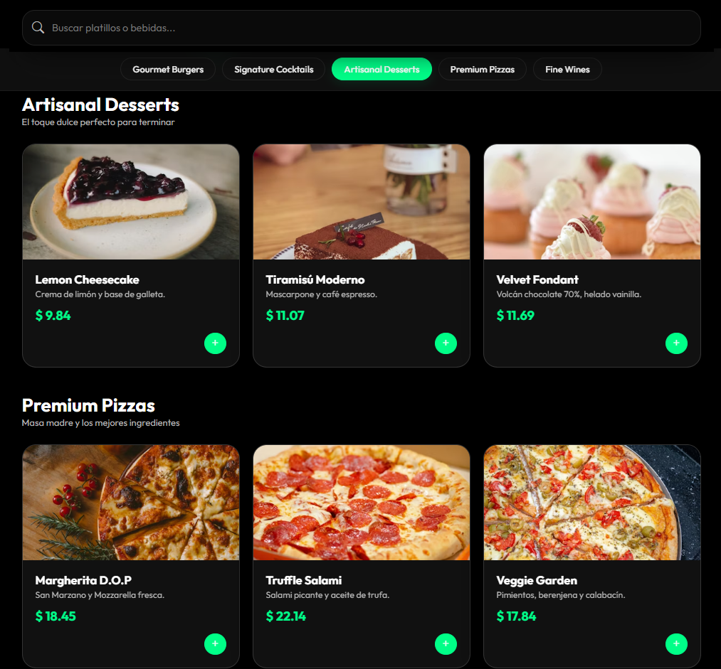 OmniMenu Interfaz - Menú Digital con Código QR para Restaurantes